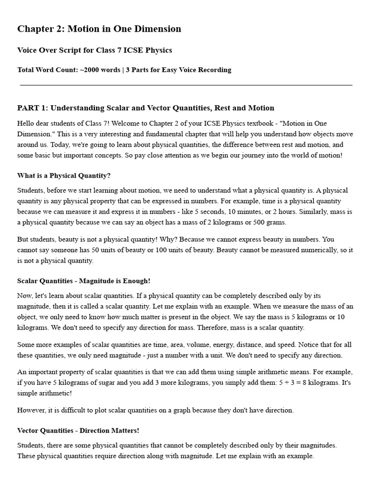 02 Motion in one dimention | PDF | Acceleration | Speed