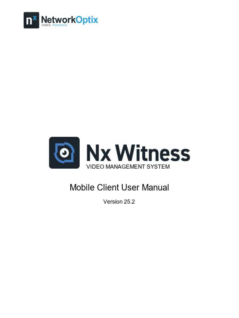 Nx Witness Mobile Client Guide 25.2 | PDF | Icon (Computing) | Public ...