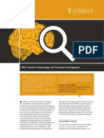 MSC Forensic Psychology and Criminal Investigation: Programme Outline