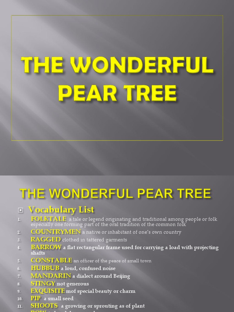 The Magic of the Pear Tree Story | PDF | Plants | Agriculture