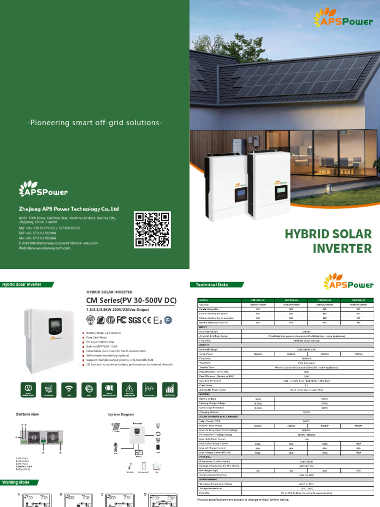 Hybrid Solar Inverter Specifications Guide | PDF | Power Inverter ...