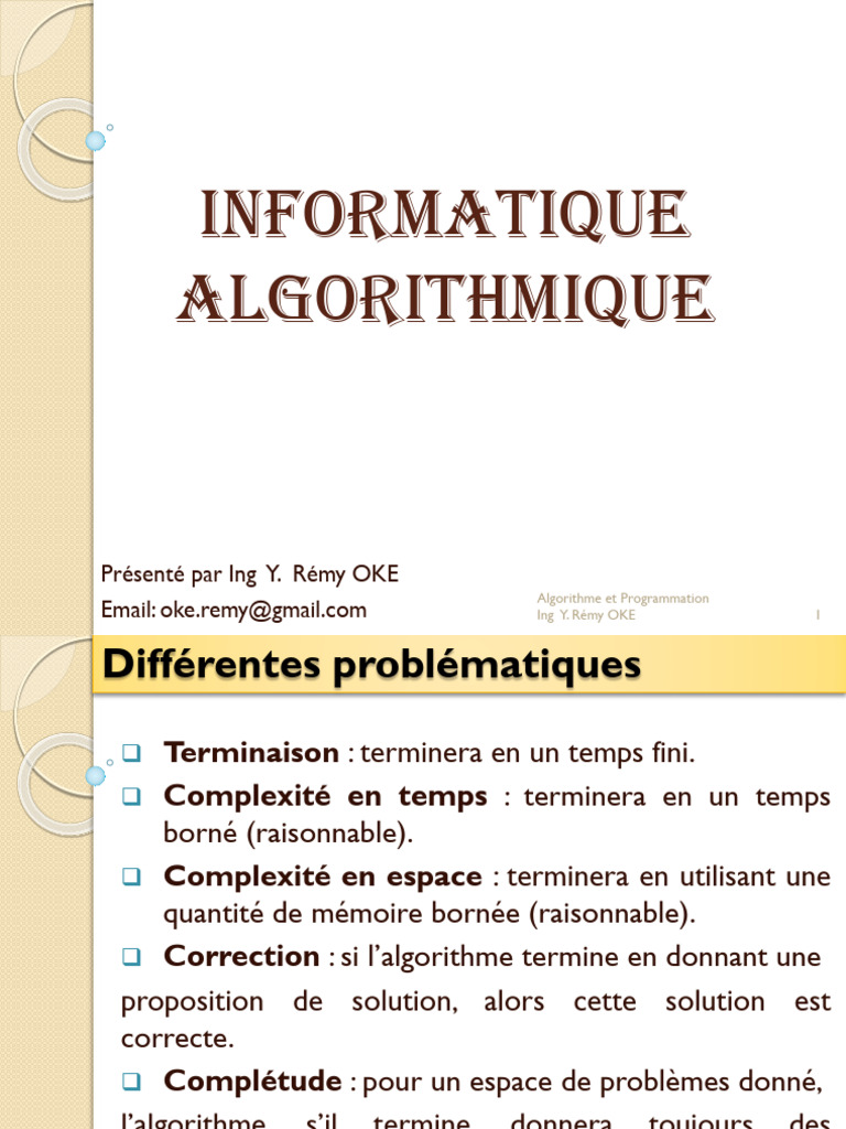 Introduction à l'Algorithmique et Programmation | PDF | Structure de ...