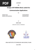 Download Report on RF MEMS switches by Sarjak Shah SN98389050 doc pdf