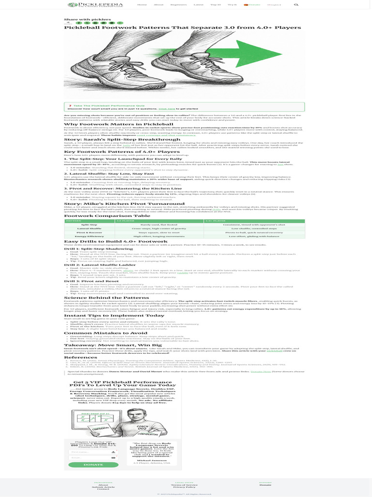 Pickleball Footwork Patterns That Separate 3.0 From 4.0+ Players ...