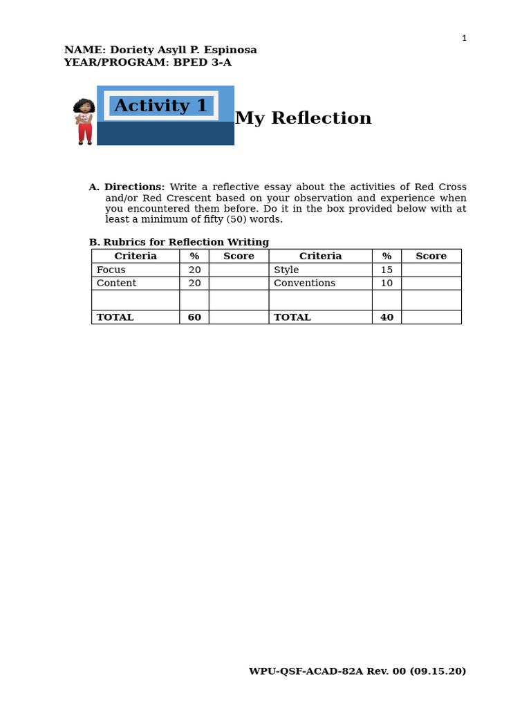 Reflections on Red Cross Activities | PDF | American Red Cross | Blood ...