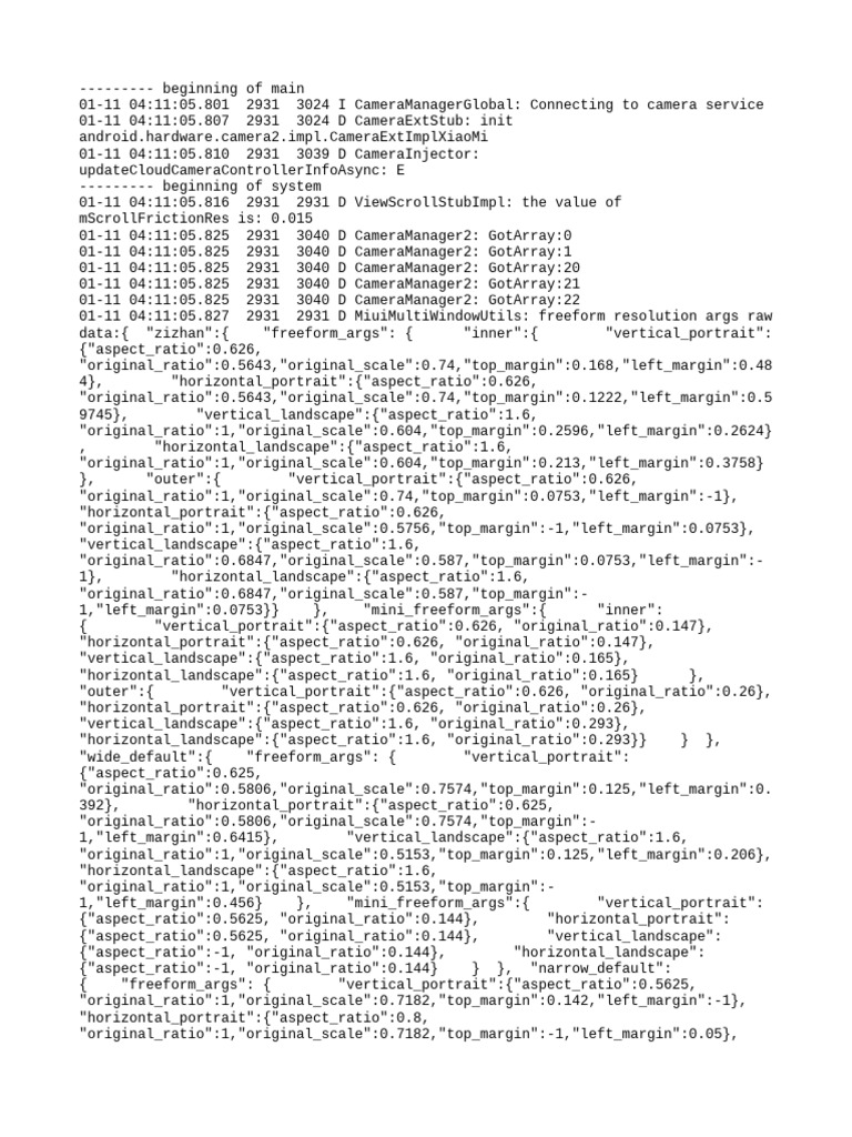 Camera Manager Log Analysis | PDF | Computing | Computer Programming