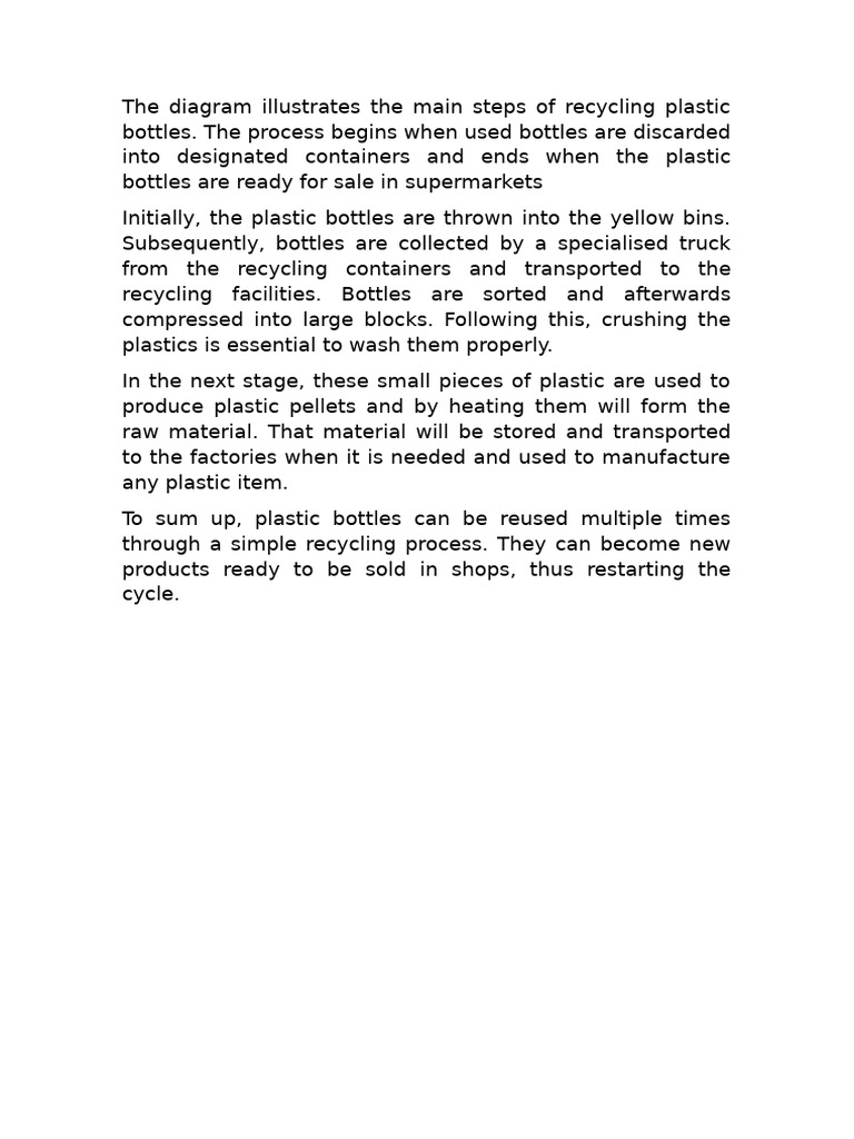 Steps in Plastic Bottle Recycling Process | PDF