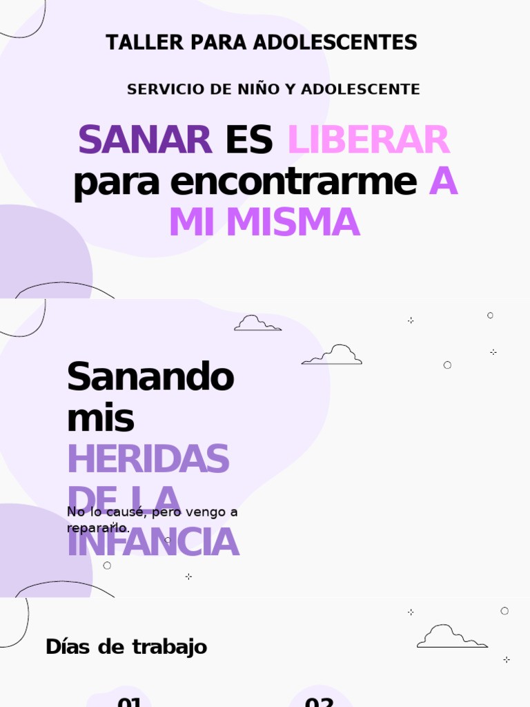 taller sanando mis heridas emocionales - servicio de niños | PDF | Amor ...
