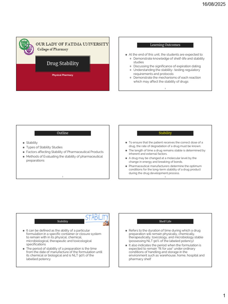 Drug Stability and Shelf-Life Analysis | PDF | Ester | Pharmaceutical ...