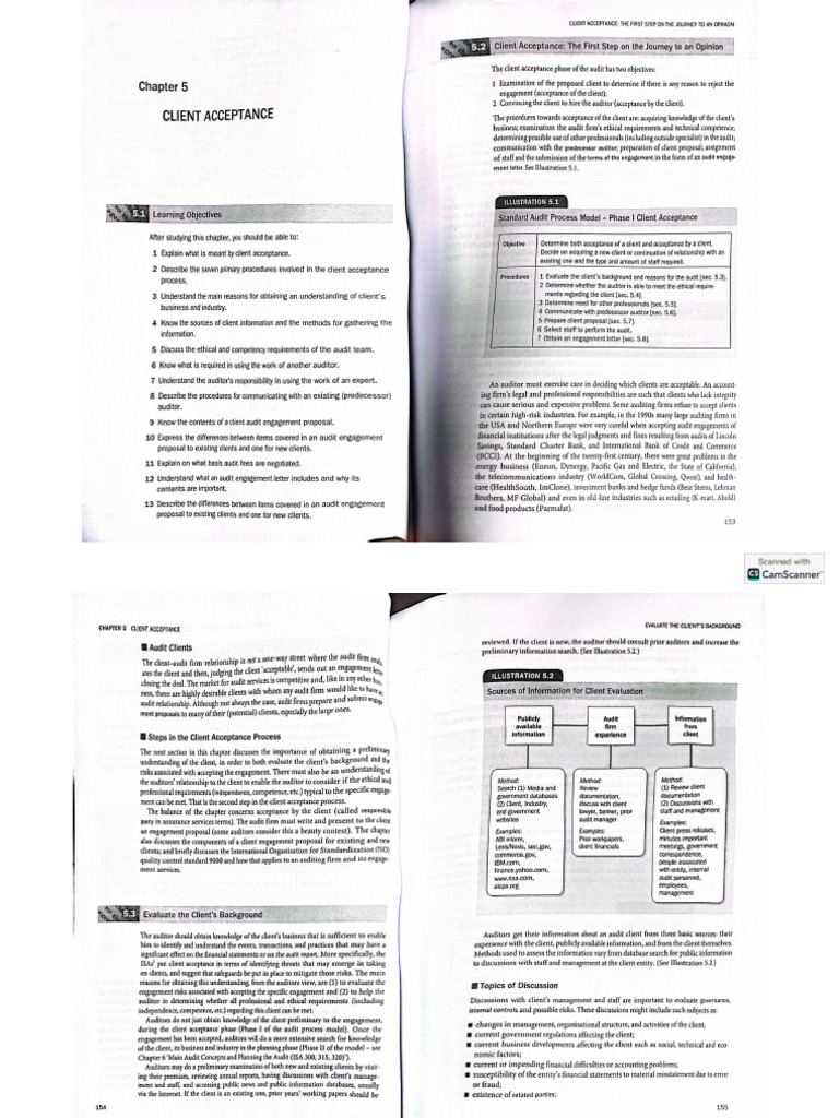 Chapter 5 Client Acceptance and Chapter | PDF
