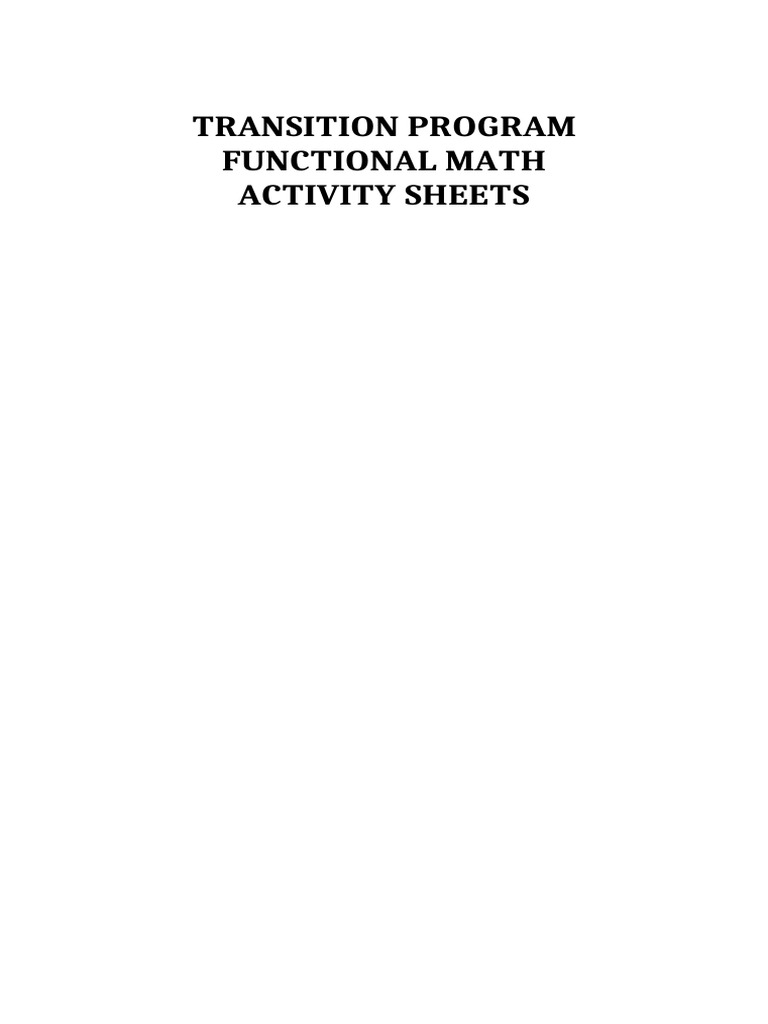 Functional Math Week 2 | PDF