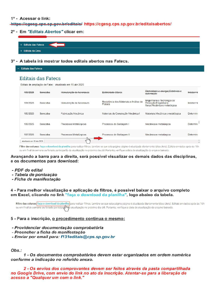 Manual Editais - Link Corrigido | PDF