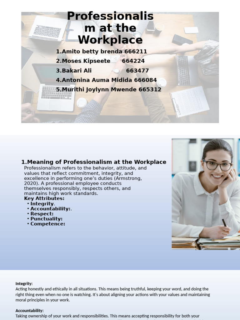 Understanding Professionalism at Work | PDF | Mentorship | Apprenticeship
