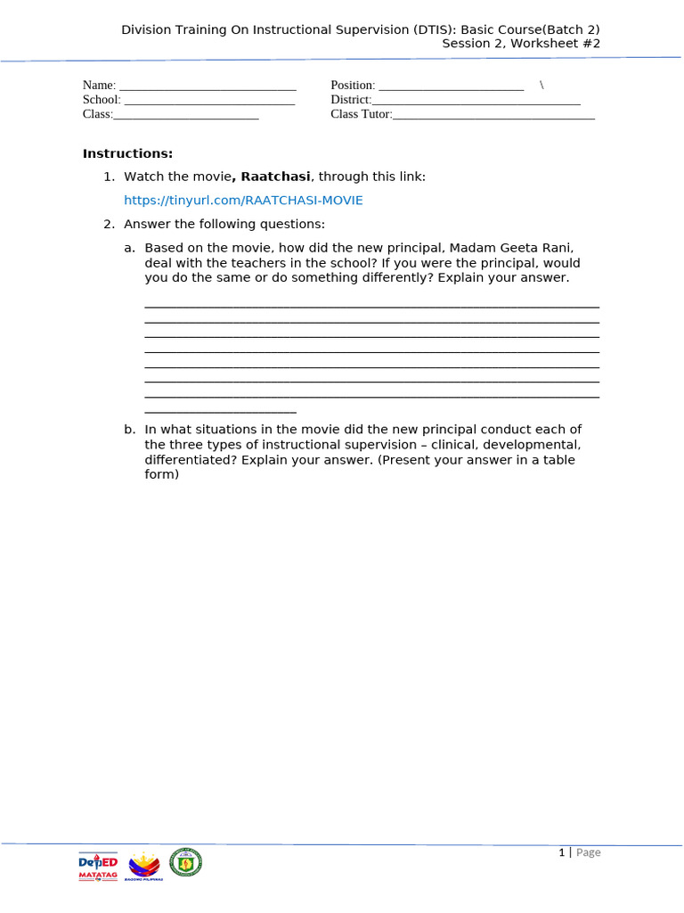 Session 2 Worksheet2 1 | PDF