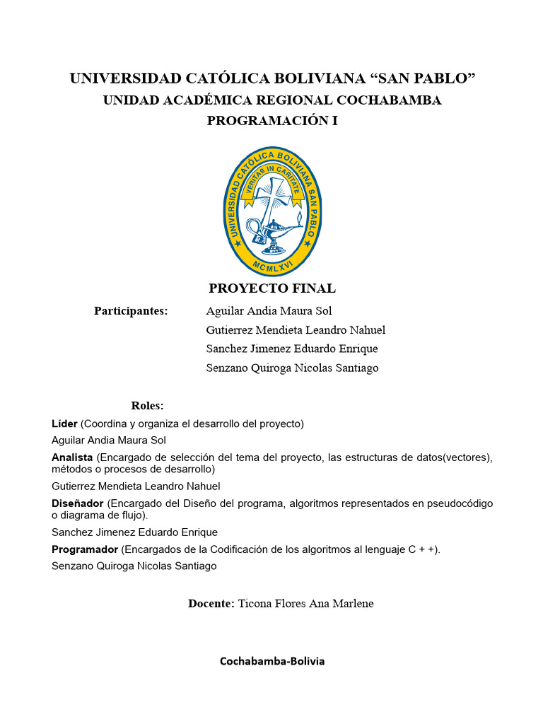 Proyecto Final Ii2024 Progra i Biblioteca.docx | PDF | Biblioteca ...