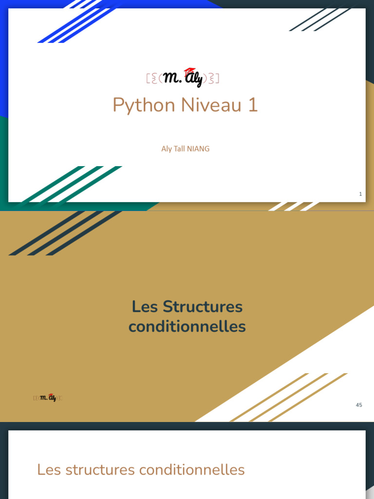 Introduction aux structures conditionnelles Python | PDF ...