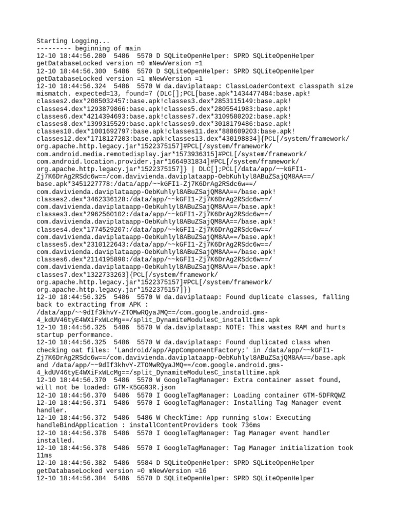 Android App Logging and Errors Analysis | PDF | Java (Programming ...