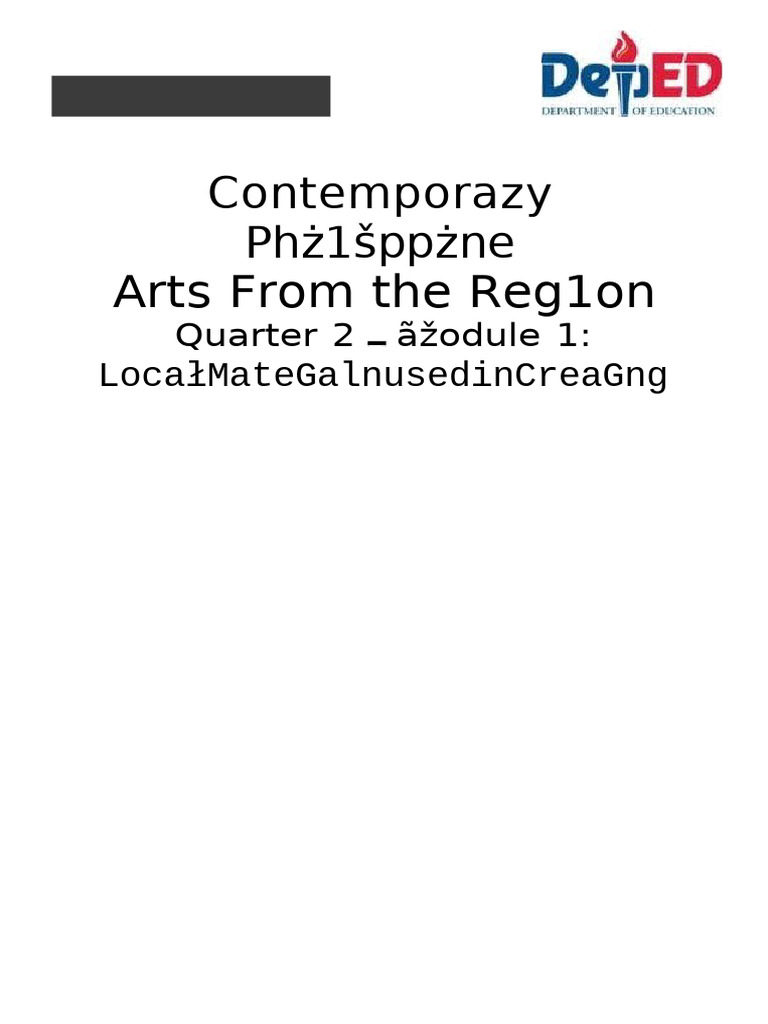 Qtr 2 Module 1- Local Materials Used PDF | PDF
