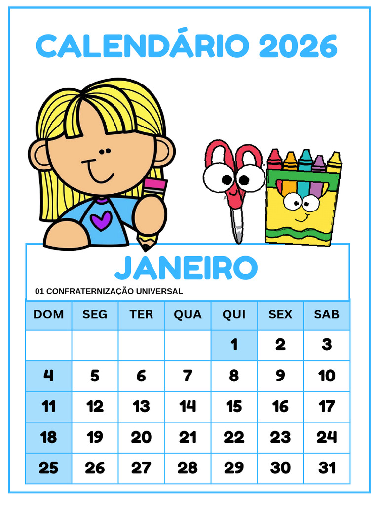 Calendário 2026: Feriados e Datas Importantes | PDF