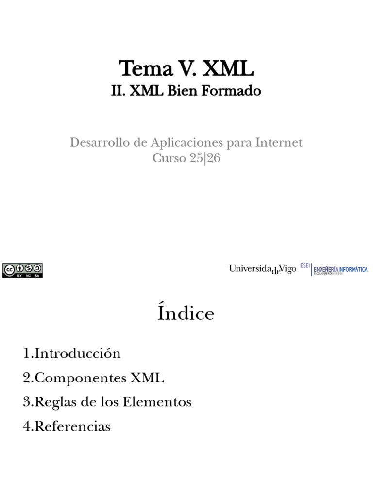 Reglas y Componentes de XML | PDF | Xml | Formatos de serialización de ...