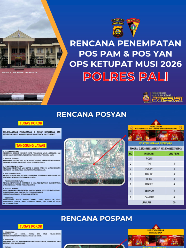 Rencana Pos Pam dan Pos Yan Ops Ketupat 2026 | PDF