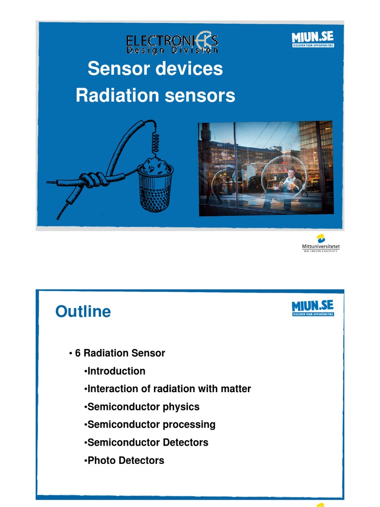 Radiation Sensor Devices Overview | PDF | Electromagnetic Radiation ...