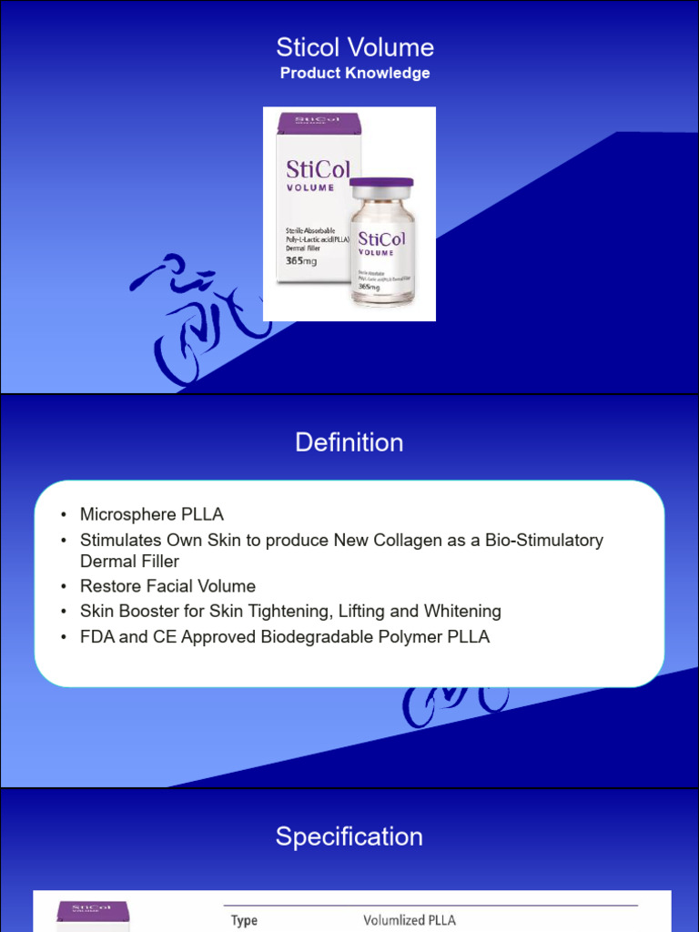 Sticol Volume: PLLA Dermal Filler Guide | PDF