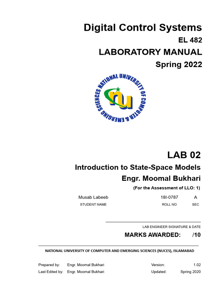 DCS Lab 2 | PDF | Laplace Transform | Mathematical Physics