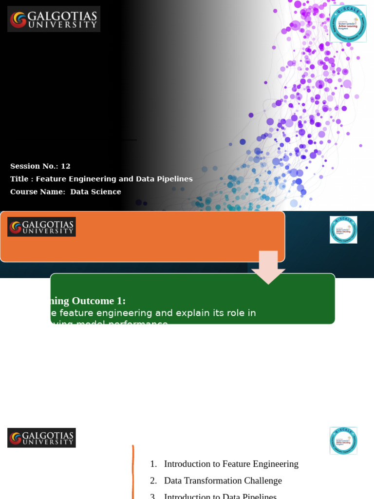 Topic 12 Feature Engineering and Data Pipelines | PDF | Data | Learning