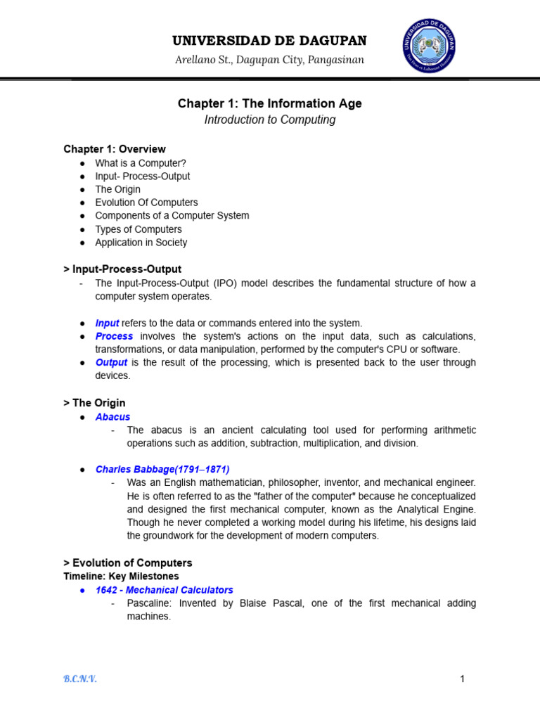 Chapter 1 the Information Age | PDF | Personal Computers | Computer ...