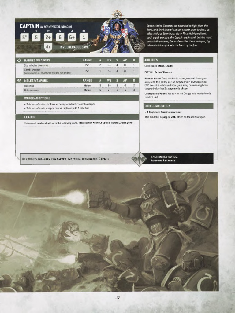 Space Marine Captain Terminator Guide | PDF | Warfare | Military