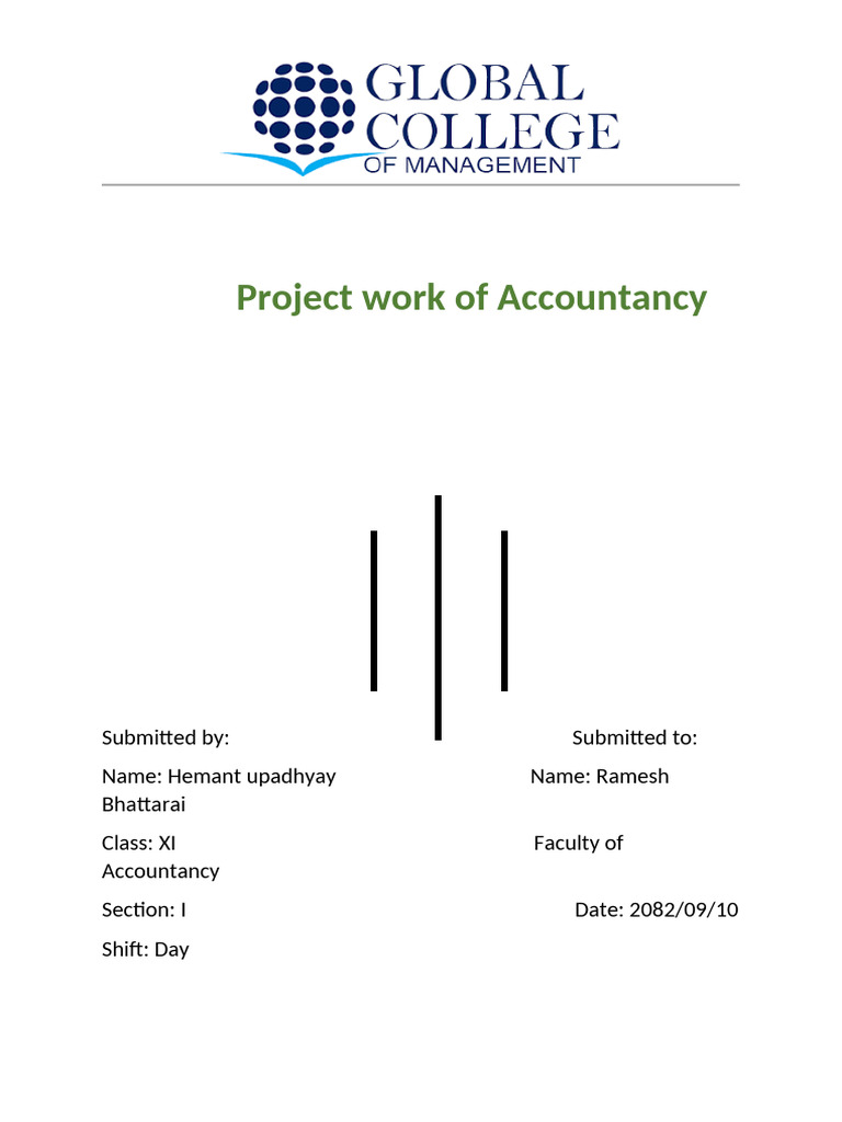 Project Work of Accountancy | PDF