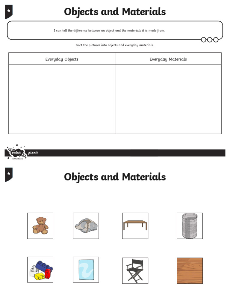 Objects and Materials Lesson Plan | PDF | Glasses