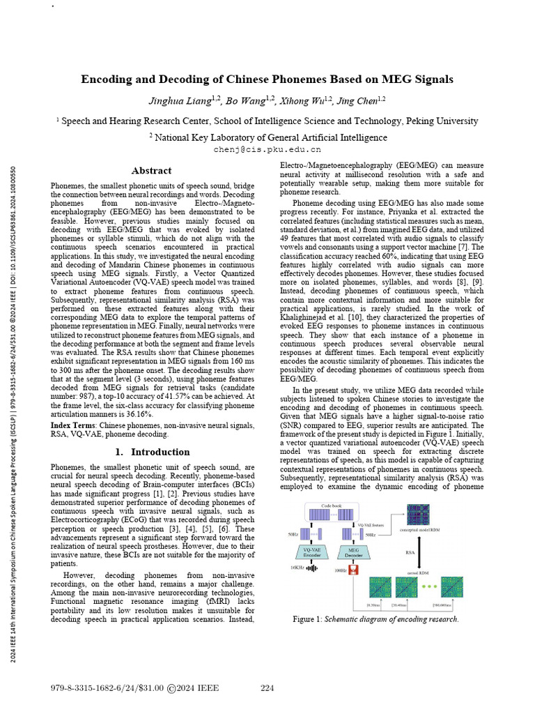 Chinese Phoneme Decoding via MEG Signals | PDF | Magnetoencephalography ...