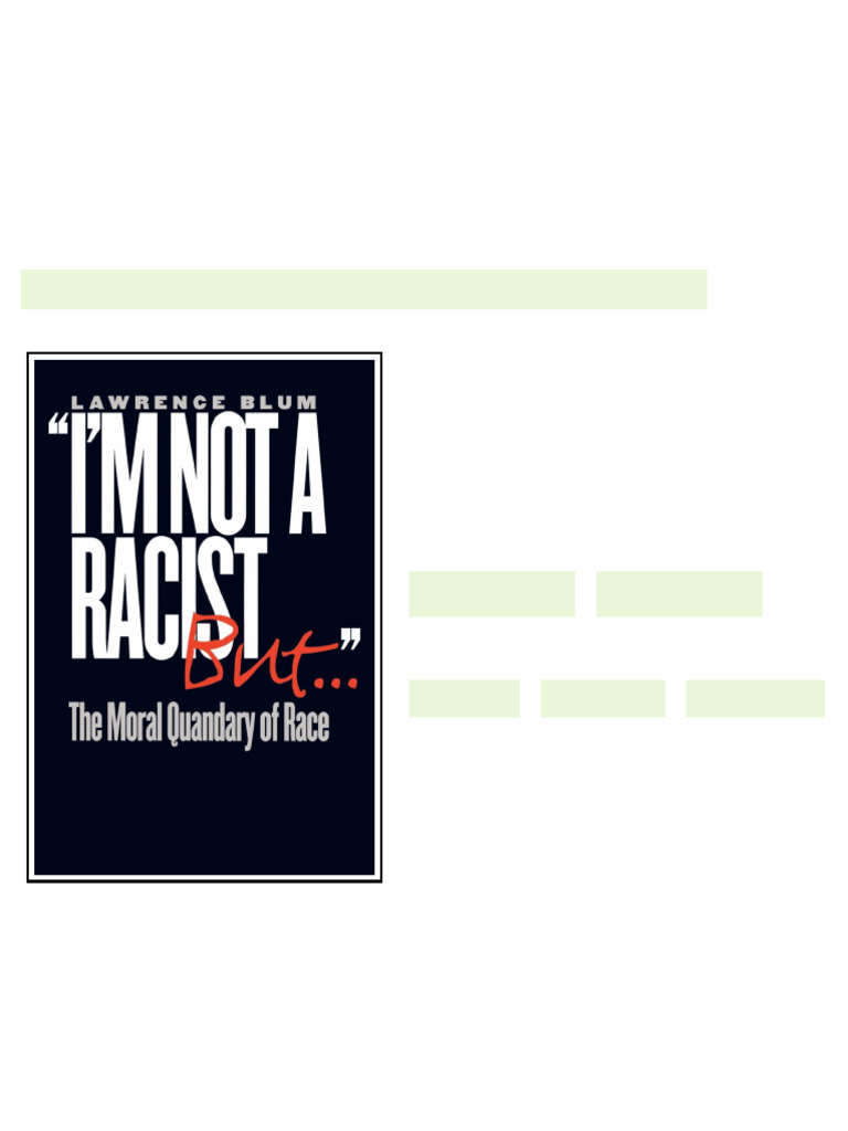 I m Not a Racist But 3rd Edition Lawrence Blum available instanly | PDF ...