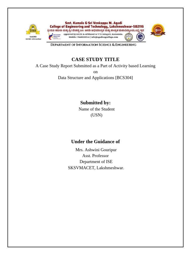 Data Structure Case Study Report | PDF