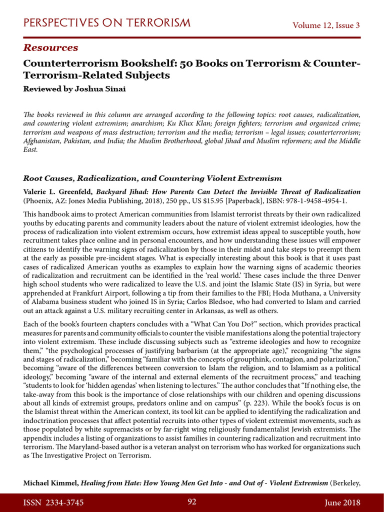 Counterterrorism Book Reviews 2018 | PDF | Weapons Of Mass Destruction ...