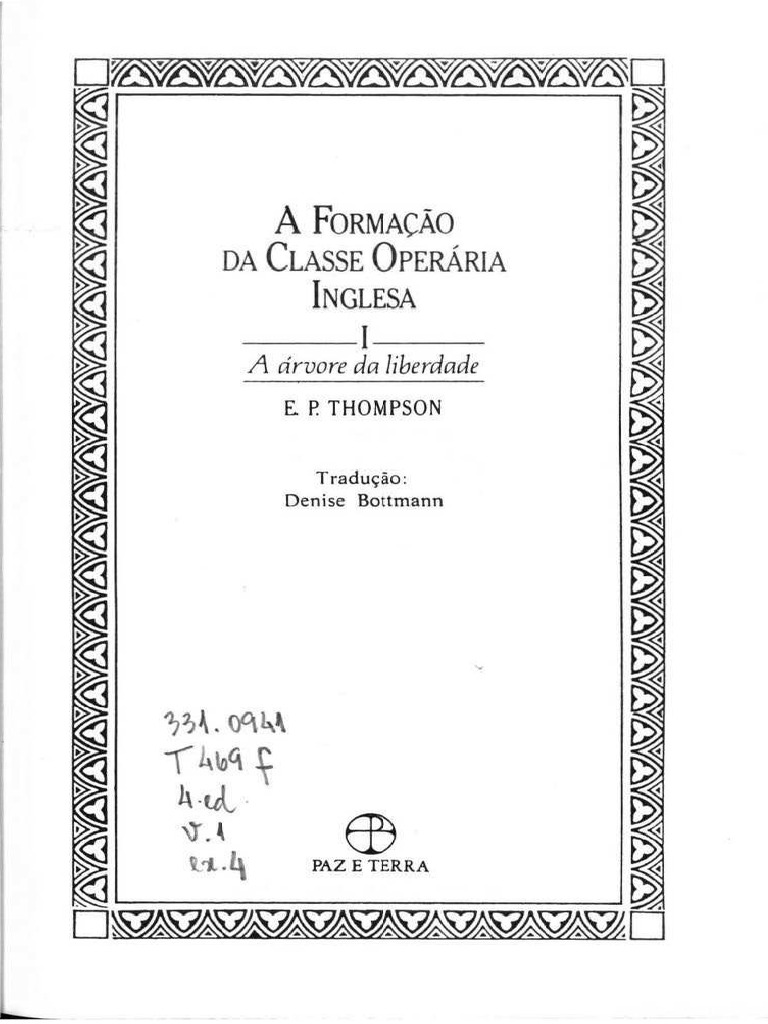 Thompson 1 - Prefácio Formação Da Classe Operária Inglesa | PDF
