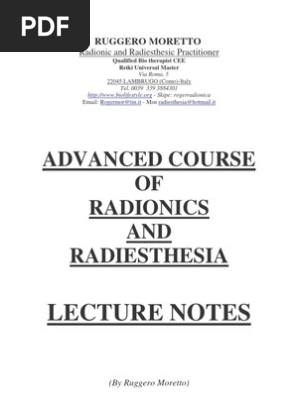 Advanced Radionics and Dowsing Course