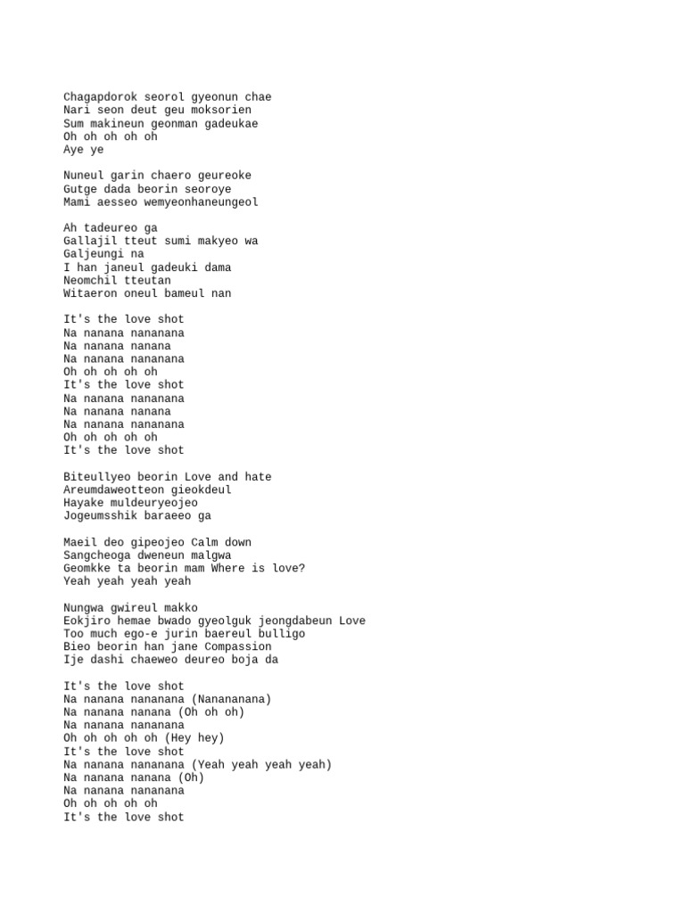 love shot PDF