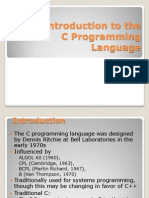 Brief Introduction To The C Programming Language