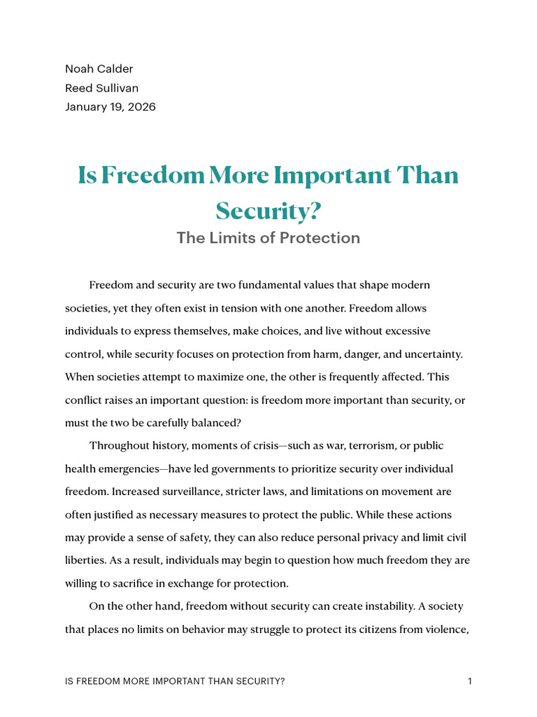 Balancing Freedom and Security Debate | PDF | Securities | Privacy