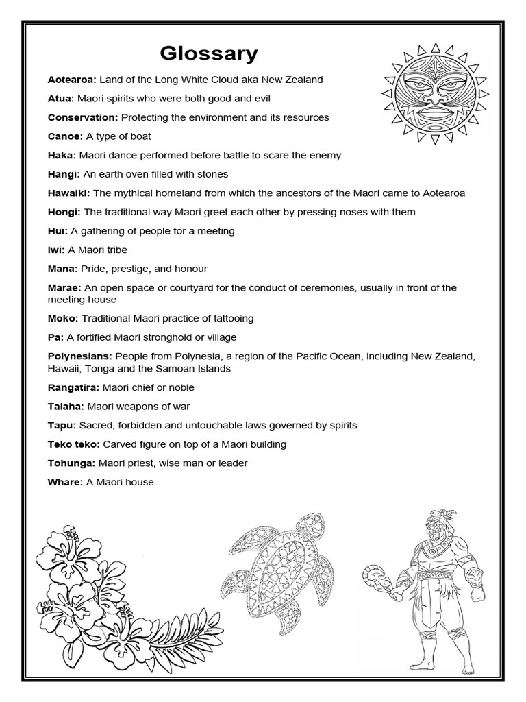 Maori Culture Glossary Terms Explained | PDF