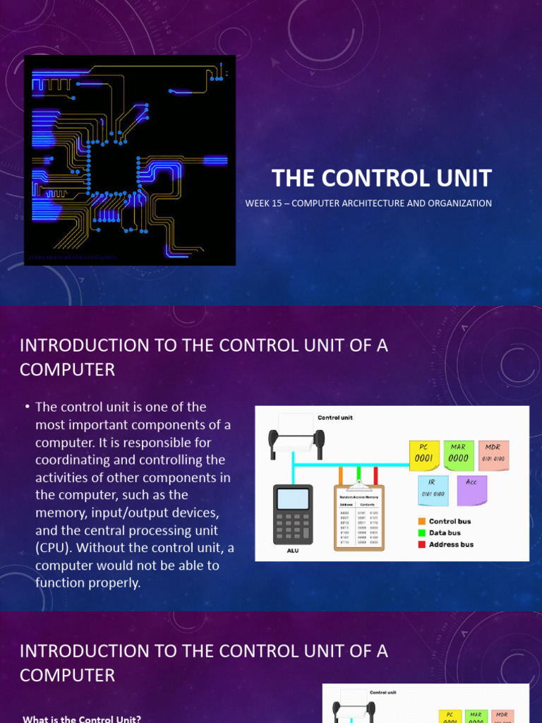 Week 15 - The Control Unit | PDF | Central Processing Unit | Electronics