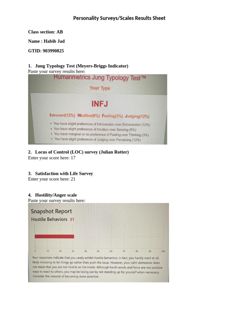 1040_SurveyResults | PDF | Personality Type | Extraversion And Introversion