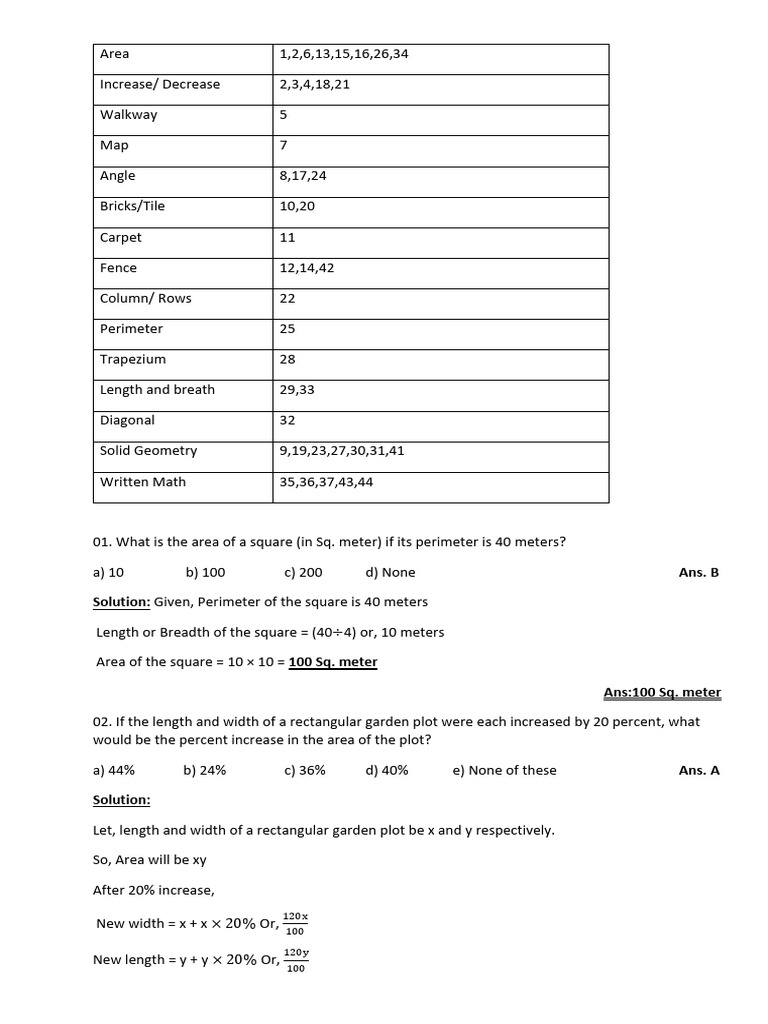 Geometry and Area Calculation Problems | PDF | Area | Length