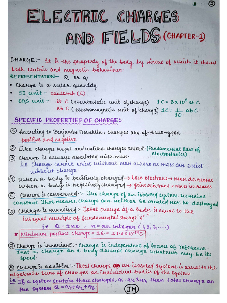 Class 12 Physics Chapter 1 Electric and Charges - ILIDE - Info Platform ...