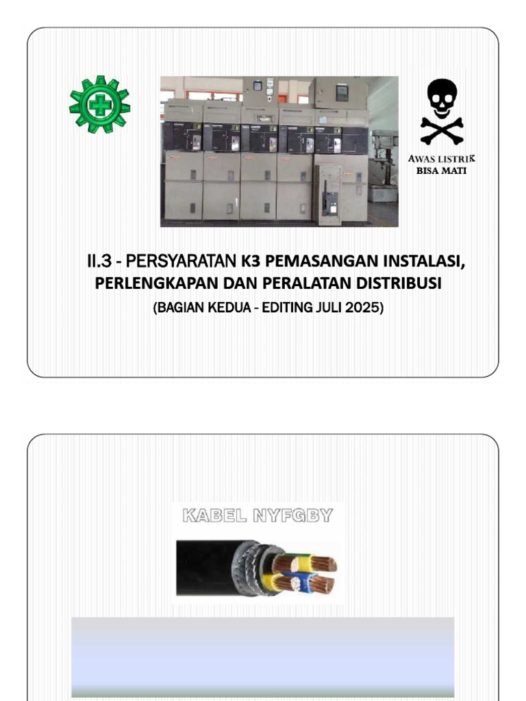 II.3-Persyaratan K3 Pemasangan Distribusi (Juli 2025) Bagian 2 SKTR PDF ...