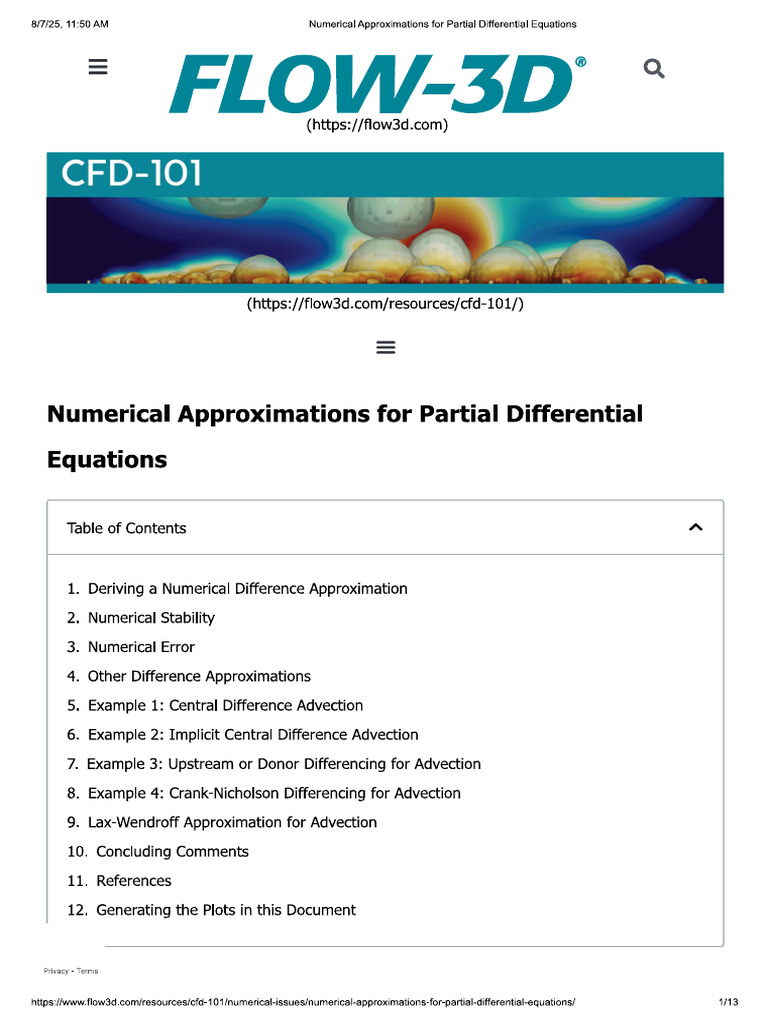 Numerical Approximation Partial Diff Equation | PDF