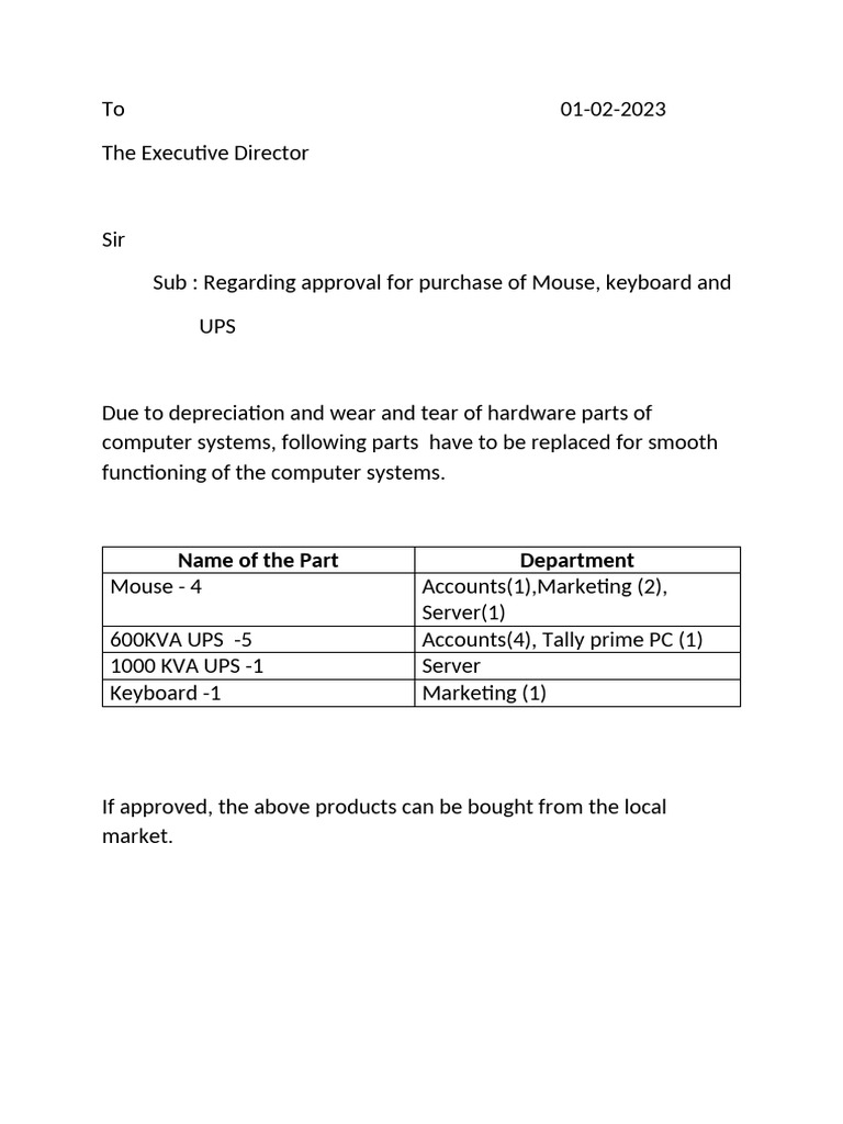 Computer Hardware Purchase Requests | PDF | Personal Computers ...